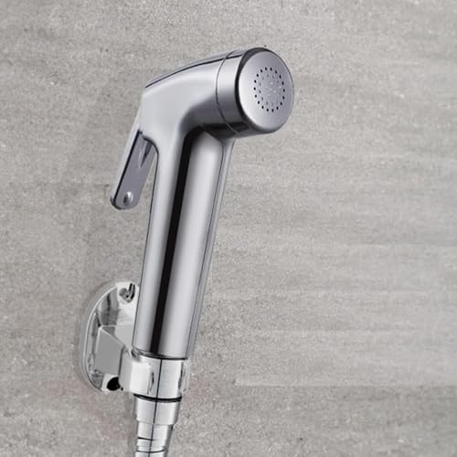 Image of HOUZA Health Faucet for Toilet - Jet Spray with 1-Meter Flexible Hose & Wall Hook, Comfortable Grip, Leak-Proof, Rust-Free & Durable Design for Daily Bathroom Use