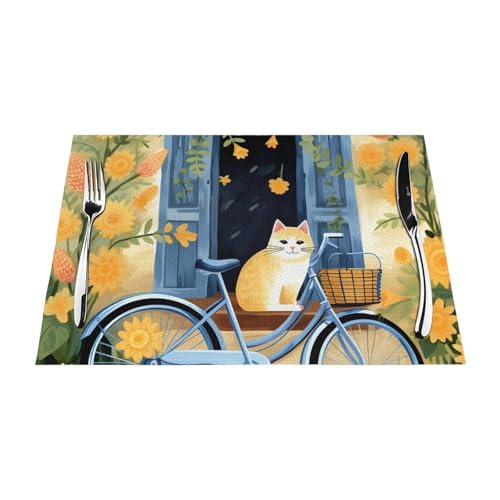 Sets de table thermorésistants et lavables en PVC pour table propre - 4