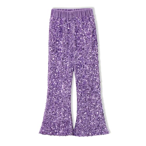 Image of WELAKEN Sequin Casual Pants for Girls with Lining Kids & Little Girl's Sparkling Trousers