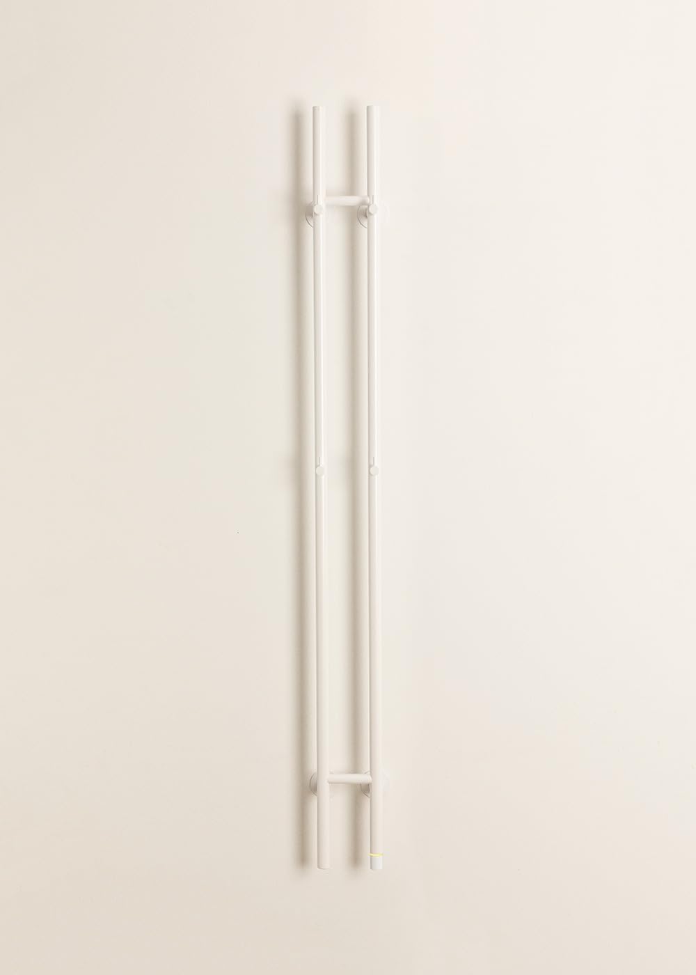 CREATE / Warm Towel Tube/Portasciugamani Elettrico 2 Barre Bianco/Design Verticale, 150 x 13 cm, 2 impostazioni Temperatura, Timer, Acciaio Inossidabile, 120 W