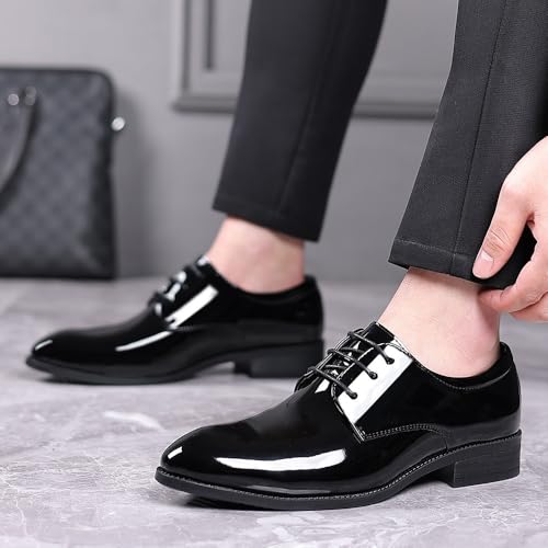 Men's Patent Leather Oxford Formal Business Dress Shoes Slip-Resistance Modern Suit Tuxedo Shoes for Men2
