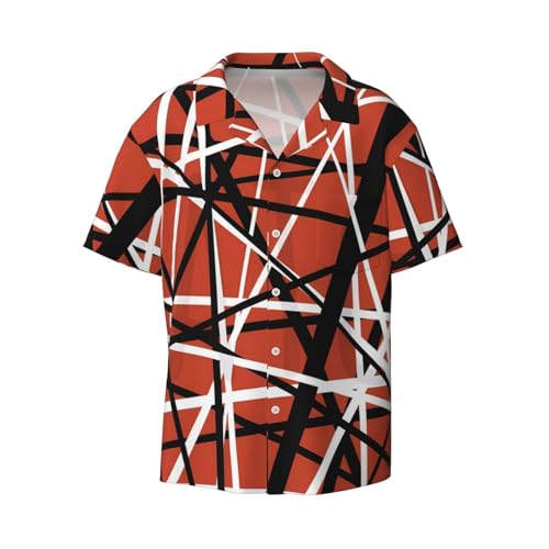 Mans Breathable Short Sleeve tee Lapel Collar top,Hawaiian Tshirt for Van.1986 Halen T-Shirt