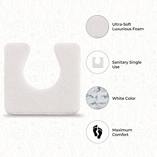 Image of ForPro Sole Toe Separators, White, Individual Toe Separators for Pedicures, 144-Count (Pack of 2)