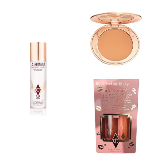 Charlotte Tilbury Makeup Set: Airbrush Flawless Setting Spray 100ml, Airbrush Flawless Finish...