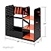 Play Platoon Storage Rack for Nerf Gun Storage & Nerf Accessories, Sturdy Wood Construction, Dart Holder & 6 Toy Gun Holder for Wall with Pegboard Wall Organizer - Includes 20 Pegs