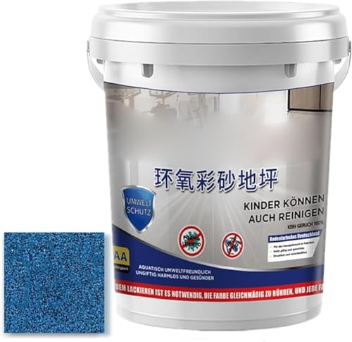 DSuoJianYng Pinturas epoxi color arena para pisos, revestimiento autonivelante de alto brillo de secado rápido, impermeable, antideslizante, para sótanos, pisos de madera, garajes y exteriores.