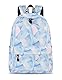 Mädchen Schulrucksack Modischer Freizeitrucksack für Frauen Teenager Jungen Wasserdicht Tasche Schulranzen Tagesrucksack mit Laptopfach Hellblau