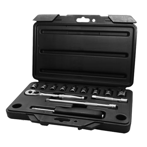 Image of Pro-Grade 13-Piece 1 /4-Inch Drive SAE Mechanics Tool Set, 19204