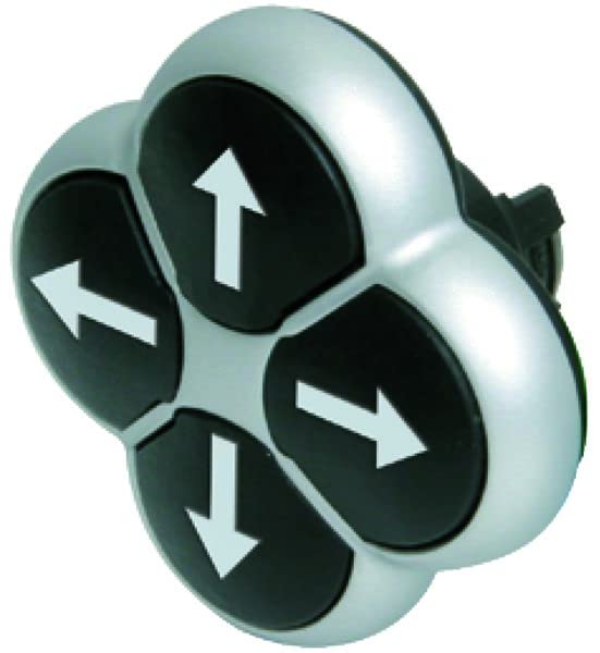 Bouton de 4 voies Eaton 286338 Titan noir avec flèches directionnelles verrouillé