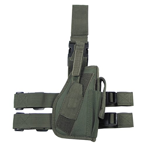 Poche de jambe pour pistolet avec ceinture de fixation, Olive