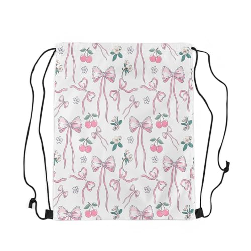 Sac à dos avec cordon imprimé cerises 40x33 cm étanche pour gym