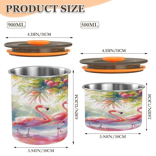 Contenedor Hermético de Acero para Café Flamingos 30oz miniatura 2