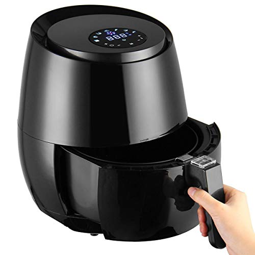 kerryshop Tragbare elektrische Friteuse 1400W Power Air Fryer Air Can Can frider 5.2l Tieffryer Air Fryer mit digitaler… – Bild 3