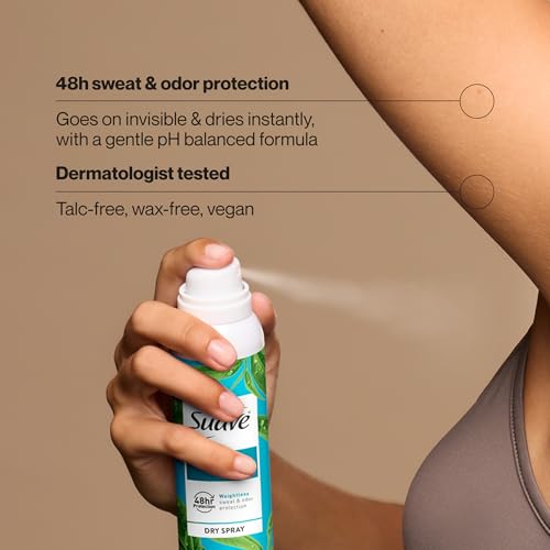 Suave Purely Clean Desodorante Antitranspirante Spray Seco 3.8oz 12 pack miniatura 3