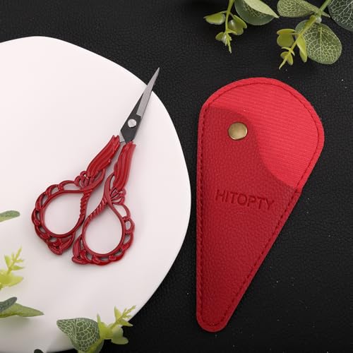 HITOPTY Small Sewing Scissors, Precision Detail Snips with Cover by HITOPTY - Used condition - Image 3