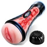 Automatic Male Self Masterburbatar Hands Free Pussy Pocket Life Size Silicone Blowjobob Machine for Man Masturebor for Mens Masterbuters Adult Toy Underwear CYSI，IK2L