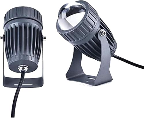 Image of bettght Rotating Spotlight LED Beam Spotlight - Long Range Narrow, 10W Outdoor Spotlights Narrow Beam Floodlight IP65 Waterproof Outdoor Wall Lamp Wall Washer Landscape Lighting(Blue,110V-220V)