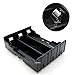 Ltvystore 18650 Battery Case Holder, 5 Pack 3 Slots x 3.7V DIY Battery Storage Box, in Parallel Black Plastic Batteries Case with Pin for 3 x 18650