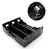 18650 Battery Case Holder, 5 Pack 3 Slots x 3.7V DIY Battery Storage Box, in Parallel Black Plastic Batteries Case with Pin for 3 x 18650