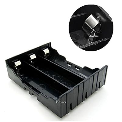 18650 Battery Case Holder, 5 Pack 3 Slots x 3.7V DIY Battery Storage Box, in Parallel Black Plastic Batteries Case with Pin for 3 x 18650