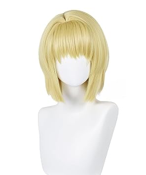 Adult Wig, Short Blonde with Bangs for Halloween Xmas Party Adult, Blonde
