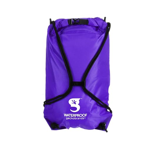 Image of geckobrands Embark 10L Drawstring Backpack - Waterproof, Lightweight Dry Bag for Beach, Hiking, and Light Water Activities