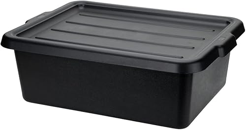 Miniatura 18 de Restaurantware Solo bañera RW Clean - Bañera de autobús de 22 x 15.7 pulgadas, 1 caja de autobús profunda, tapa se vende por separado con asas,