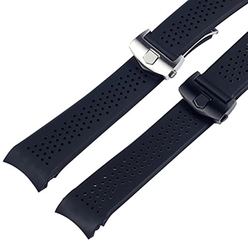 Bracelet de montre pour Tag Grand Carrera Aquaracer silicone - 6
