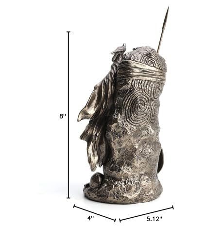 Estatua Guerrero Cu Chulainn Bronze 8 Inch miniatura 6