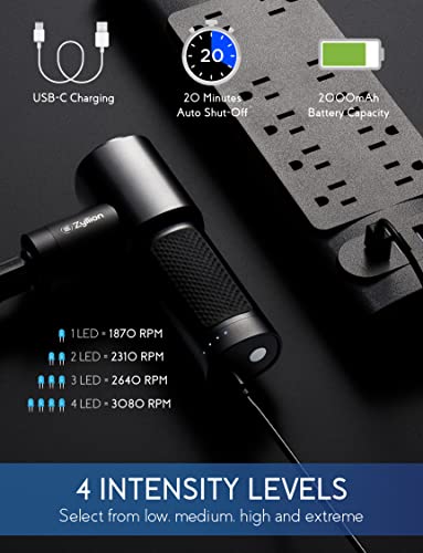 Zyllion Zma-33 Shiatsu Massage Cushion And Zma-35 Mini Massage Gun Bundle (Black) #TOP7