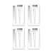 Flaw Detection Scale Cards 4PCS with Tear Coating for Industrial Component Inspection Use Double Side Laminated Measuring Gauges