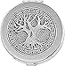 'Celtic Tree of Life' Round Silver Pill Box / Compact Travel Case