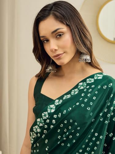 AKHILAM chiffon bandhani saree – image 5