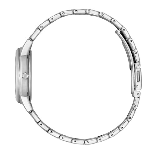 Image of CITIZEN Ladies Eco-Drive Dress Classic Watch, Silver-Tone Stainless Steel Bracelet, White Dial, 3 Hand, Date (Model: FE1240-57A)
