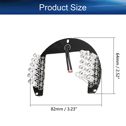 Bettomshin 1 placa iluminadora infravermelha infravermelha com 22 LEDs, lâmpada de placa redonda de