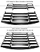 2-Piece Style Unpainted Matte Black Rear Glass Window Windshield Louver Cover Compatible with 2011-2024 Dodge Charger R/T SRT Hellcat 4 Door Sedan