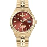 Vivienne Westwood Little Camberwell 29mm Ladies Quartz Watch with Red Dial and Gold Stainless Steel Bracelet