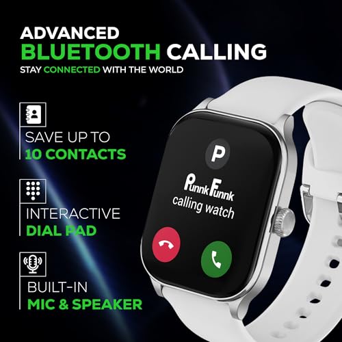 Image of PunnkFunnk Nexoro 2.01 inch Smartwatch for Men & Women Bluetooth Call, Heart Rate, SpO2, Sleep & 100+ Sports Modes, IP68 Waterproof, Compatible with Android & iPhone(Grey)