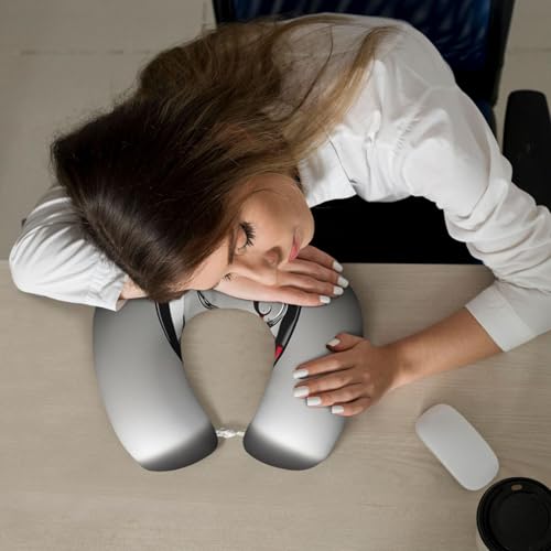 Almohada de Viaje de Espuma Viscoelástica Negra miniatura 7