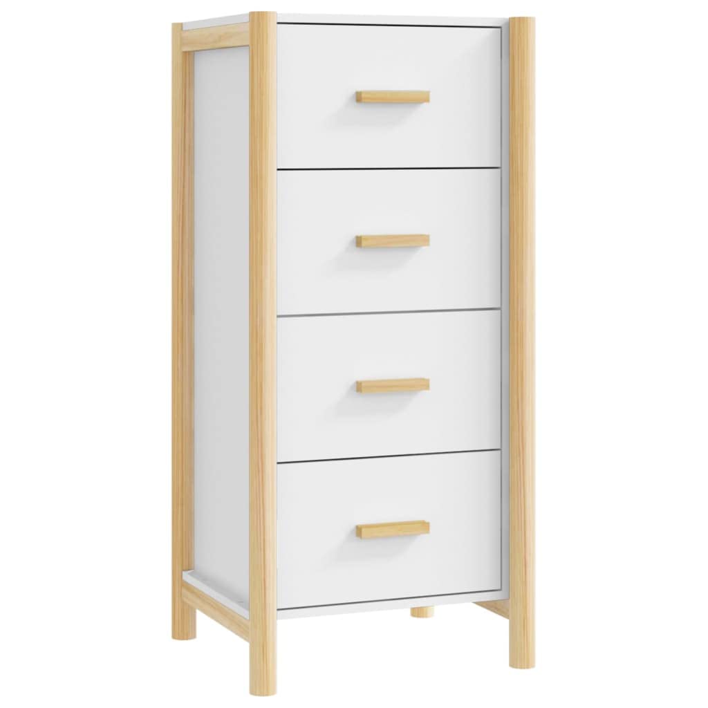 Aparador Alto De Madera Contrachapada - 180 X 69.5 X 34 Cm, Blanco, Con Puertas Y Patas De Metal | Armario De Almacenaje Para Sala, Dormitorio U Oficina