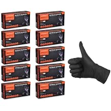 ANBOSON Nitrile Gloves, 4 Mil Thickness Black of 1000, Extra-Lage