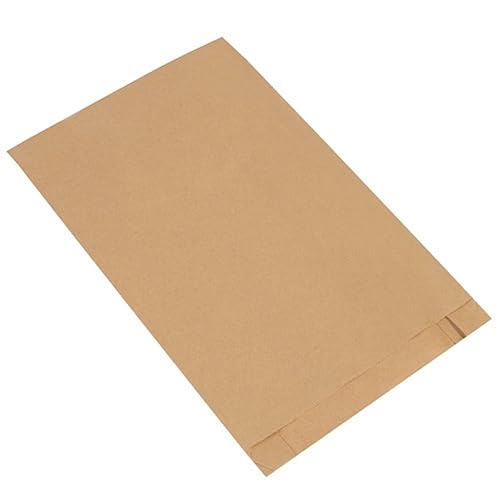 Aviditi BGM107K Bolsas de mercancía con fuelle, 12 "x 3" x 18", Kraft (paquete de 500)