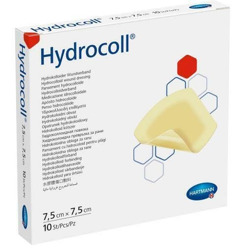 Hydrocoll 7,5 x 7,5 cm, Hydrokolloid-Verband, 10 Stück
