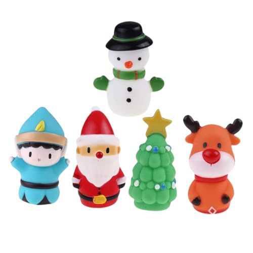 Vaguelly 1セット クリスマス の指 のおもちゃ 赤ちゃんのおもちゃ 指の の のおもちゃ フィンガーカバー 指のおもちゃ 指の のおもちゃ 指遊び ソフトラバー 5個
