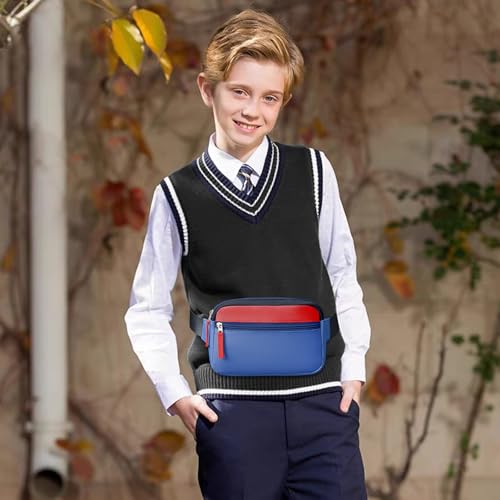 Image of Fanny Pack Birthday Gifts for 7 8 9 10 11 12 13 Year Old Teens Girls Kids, Preppy Cute Trendy Stuff Colorblock Crossbody Bag Adjustable Belt Bags, Dorm Travel Essentials for Girl Fashion