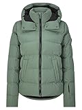 Ziener Damen TUSJA Ski-Jacke Freizeit, Sport | warm, wasserdicht, Micro Down, green mud, 38