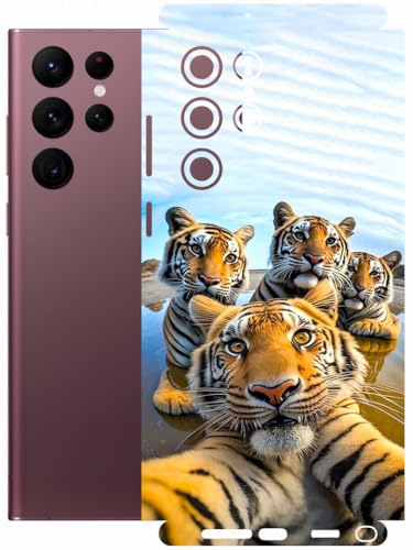 Image of AtOdds - Full Body Back Screen Guard Protector Film - Lamination Wrap Skin Sticker Compatible with Samsung Galaxy S22 Ultra | Scratchproof Matte Finish (Selfie)