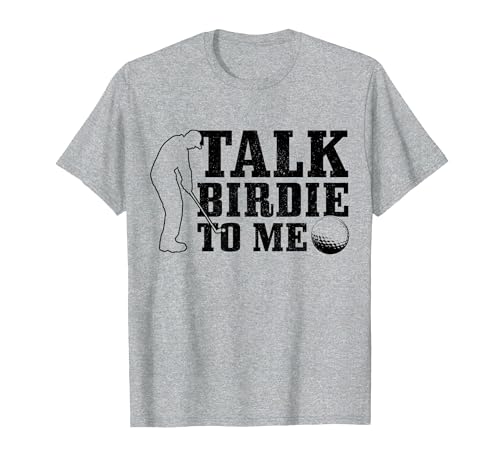 Golf Talk Birdie to Me Funny Golfing Golf Player Golfer T-Shirt, Men, Heather Grey, 4X-Large