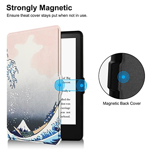 HoYiXi Custodia per Kindle Paperwhite 6.8" 11a Generazione 2021 e Kindle Paperwhite Signature Edition 2021 Slim Custodia Cover in Pelle con Auto Sonno / Risvegliare - onda - Image 6