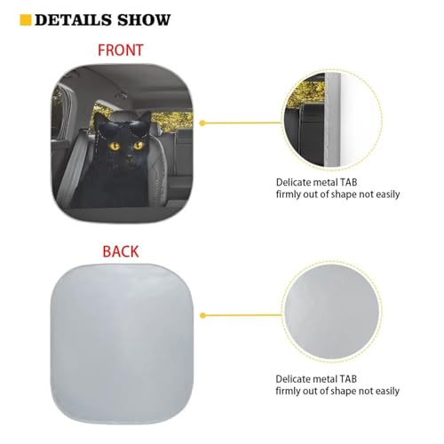 Image of Funny Black Cat Car Interior Accessories Sun Protection Easy to Install Automotive Windshield Sunshades Keep Cool UV Rays Protection for Most Sedan Truck Van 28.5 x 25.5 inches